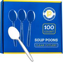 Talheres descartáveis Plasticpro Heavyweight, colheres de sopa de 100 unidades