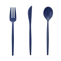 Talheres descartáveis Supernal 180 unidades de talheres de plástico azul