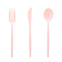 Talheres descartáveis Supernal Pink Plastic 180 unidades para festa