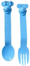 Talheres infantil Minnie e Mickey Azul (Kit com 1 colher e 1 garfo) Tupperware