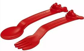 Talheres infantil Minnie e Mickey Vermelho (kit com 1colher e 1 garfo) Tupperware