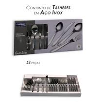 Talheres Inox 24 Peças - Ideal Para Churrascos E Jantares