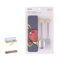 Talheres -kit com estojo colher e garfo marvel capitã Talheres -kit com estojo colher e garfo marvel capitã