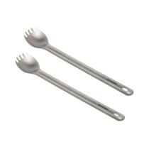 Talheres Leves De Titânio Ultralight, Colher E Garfo Para Camping, Piquenique, Caminhadas E Viagens