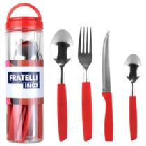 Talheres New Caprese Garfo Faca Colher mesa chá Jarra 17 peças inox