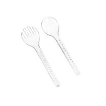 Talheres Para Salada 2 Peças Colher e Garfo Cristal - Keita