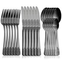 Talheres Utensílios para Cozinha Inox 24 Peças Faqueiro Jogo De Talheres Itens Mesa Posta - DF17