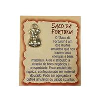 Talismã Saco Da Fortuna Dourado Metal/Papel