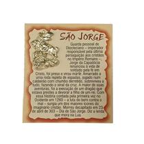 Talismã São Jorge Dourado Metal/Papel
