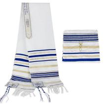 Talit Messiânico Azul 55 X 180 Cm - Original - De Israel