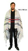 Talit Messiânico Gadol Jumbo Azul MARINHO 135x180cm - De Israel