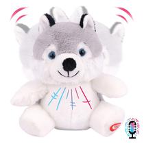Talking Husky Toy Hopearl repete o que você diz com 19 cm de altura Talking Husky Toy Hopearl repete o que você diz com 19 cm de altura
