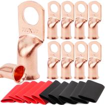 Talões de bateria TKDMR 2/0 AWG-1/2 com tubo termorretrátil de 10 unidades