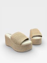 Tamanco Anabela Littz Elegante Com Detalhe Virginia Palha Tamanco Anabela Littz Elegante Com Detalhe Virginia Palha
