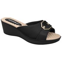 Tamanco Anabela Médio Joanete Piccadilly 540341-8 Feminino - Preto