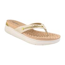Tamanco Anabela Modare Tiras Detalhes Dourado 23-7151115