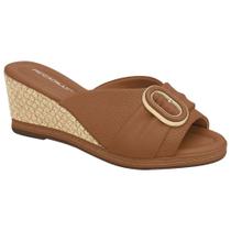 Tamanco Anabela Piccadilly 408241 Feminino - Ocre Tamanco Anabela Piccadilly 408241 Feminino - Ocre
