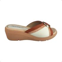 Tamanco Anabela Piccadilly social fivela casual 540375