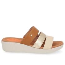 Tamanco Anabela Usaflex Couro Super Leve AL4302