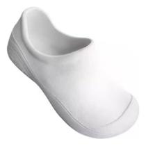 Tamanco Babuche Profissional Branco Preto Antiderrapante