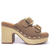 Tamanco Bebecê Clog Plataforma Camurção - Feminino - Marr