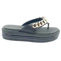 Tamanco Bebecê Flat Form com Corrente Preto 2230408 Tamanco Bebecê Flat Form com Corrente Preto 2230408