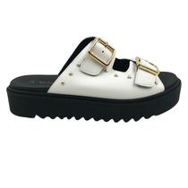Tamanco Bebecê Flat Form com Fivela Branco 2218491