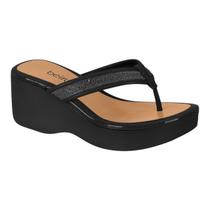 Tamanco Beira Rio 8455.309 Salto Alto Flatform Brilhosa Feminino