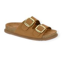 Tamanco beira rio feminino flatform casual 8523.108 caramelo