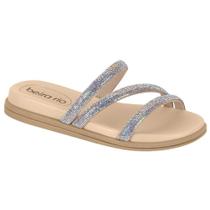 Tamanco beira rio flat tiras strass ref:8488.108 feminino