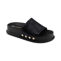 Tamanco Casual Flatform em Couro Feminino Santinelli Preto / Couro Napa 34