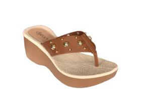 Tamanco Chinelo Feminino Dijean Casual Plataforma Dedo