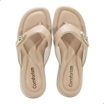Tamanco Comfort Flex Almond Napa Plus Caqui
