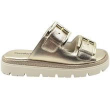 Tamanco Comfortflex Flatform com Fivela Dourado 2446402