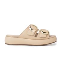 Tamanco Conforto Anabela Fivela Piccadilly 022259 Cor:CremeTamanho:40 Tamanco Conforto Anabela Fivela Piccadilly 022259 Cor:CremeTamanho:40