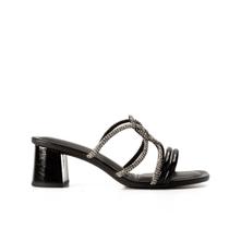 Tamanco Dakota De Salto Bloco Com Strass Y7913 Tamanco Dakota De Salto Bloco Com Strass Y7913