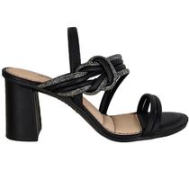 Tamanco Dakota Salto Bloco Médio Strass Feminina - Preto Tamanco Dakota Salto Bloco Médio Strass Feminina - Preto