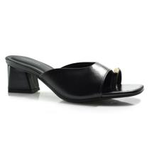 Tamanco de Salto Bloco Feminino Cazzualen T5260-077 Tamanco de Salto Bloco Feminino Cazzualen T5260-077