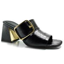 Tamanco de Salto Bloco Feminino Cazzualen T6099-130 Tamanco de Salto Bloco Feminino Cazzualen T6099-130