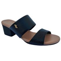 Tamanco F. Couro Legítimo Salto Bloco Médio Usaflex AE32010