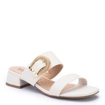 Tamanco Fem Softli Floater Salto Bloco Off White 10045.10333