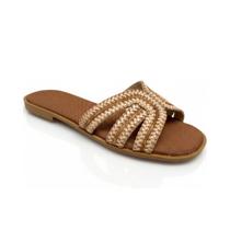 Tamanco Feminino 40 ao 43 Serena Ráfia Sintética Conforto Sola TR Antiderrapante