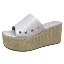 Tamanco Feminino Anabela Medio Acolchoado Leve Lia Line