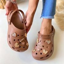 Tamanco Feminino Babuche Plataforma Super Na Moda Pingentes 993