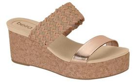 Tamanco Feminino Beira Rio Anabela Plataforma Meia Pata