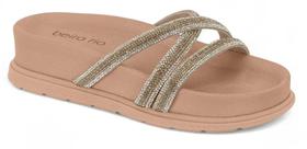 Tamanco Feminino Beira Rio Flat Strass 8534.103