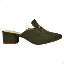 Tamanco Feminino Bico Fino Mule Conforto Salto Bloco Modare 7340.124