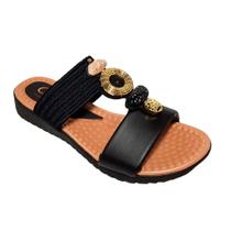 Tamanco Feminino Campesi com pedra anatomico anabela River L8574