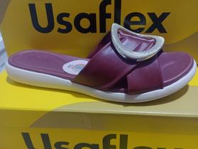 Tamanco Feminino com Enfeite Usaflex em couro MA0102