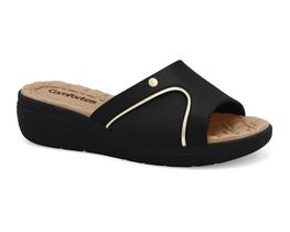 Tamanco Feminino Comfortflex Anabela Baixo Comfy 2586401